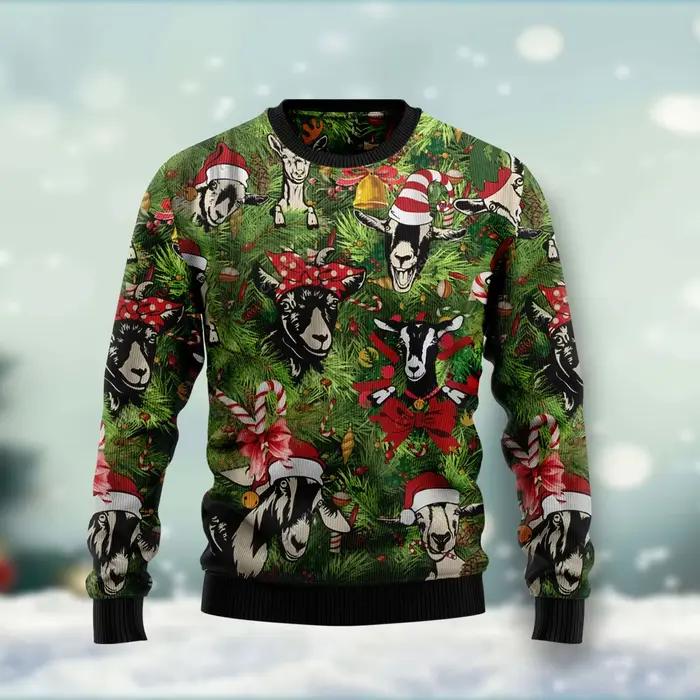 Pull de joyeux Noël imprimé en 3D pour hommes
