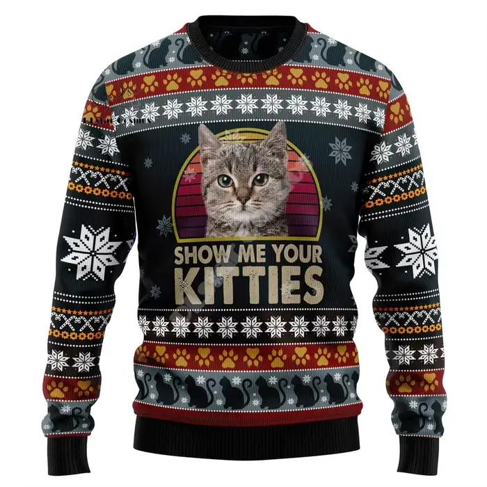 Pull de Noël à manches longues Anime Graffiti
