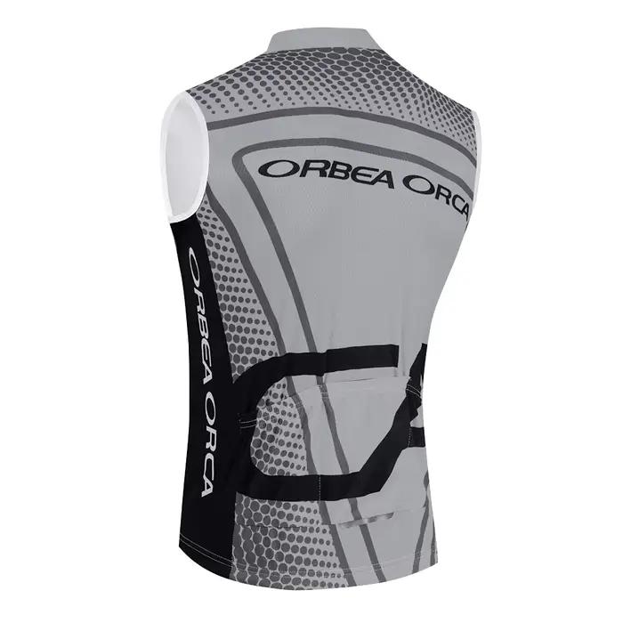 Maillot de cyclisme ORBEA ORCA gris-orange pour homme, sans manches, pour l'été, pour le vélo de route, Ropa Ciclismo Team Pro, T-shirt de cyclisme