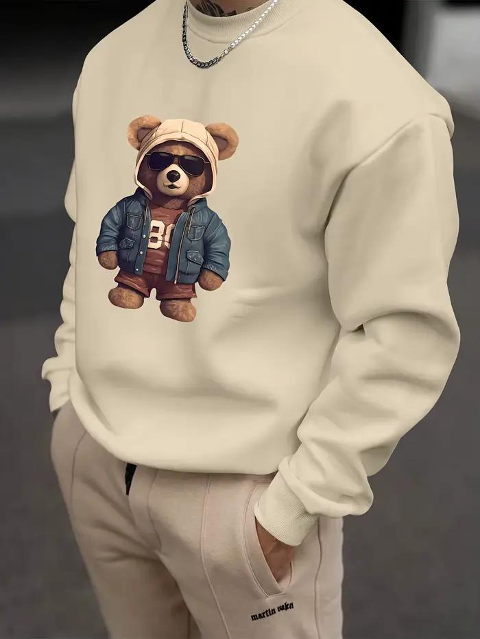 Le nouveau sweat-shirt à col rond pour hommes pour le printemps et l'automne 2025 présente un motif imprimé 3D décontracté, à la mode et confortable.
