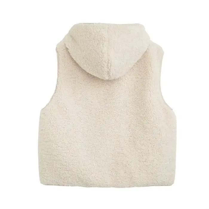 Gilet polaire à capuche pour femmes