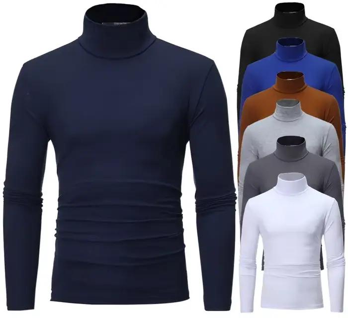 Sous-vêtements thermiques hauts hommes vêtements d'hiver chemise thermique automne hommes collants d'hiver col haut mince coupe ajustée T-shirt à manches longues