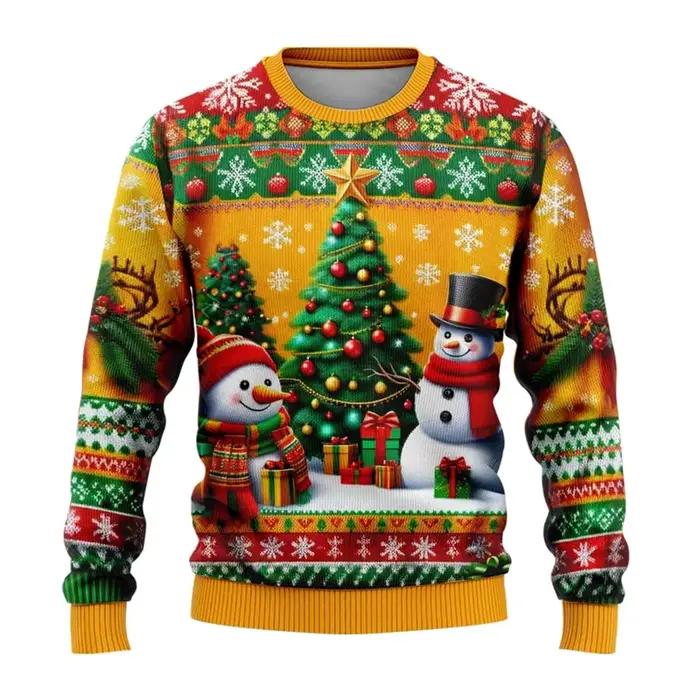 Hommes femmes sweat-shirt de noël 3D bonhomme de neige