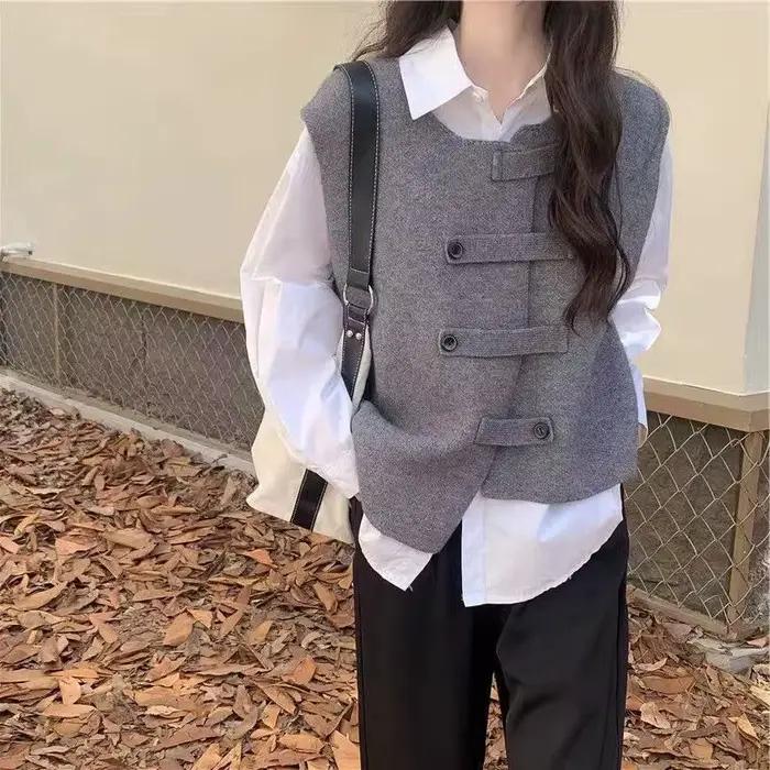 Gilet irrégulier décontracté pour femmes en polyester pour automne et hiver occassions spéciales et cadeaux
