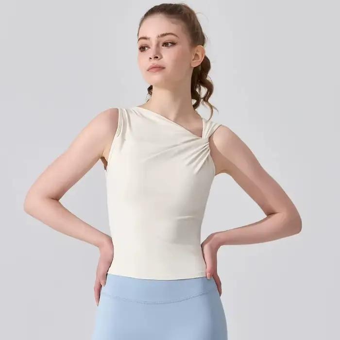 Gilet de yoga au design asymétrique pour femmes