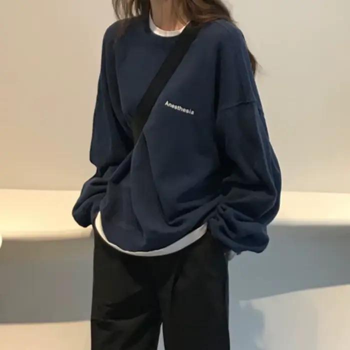 Sweat à capuche à col rond pour femmes