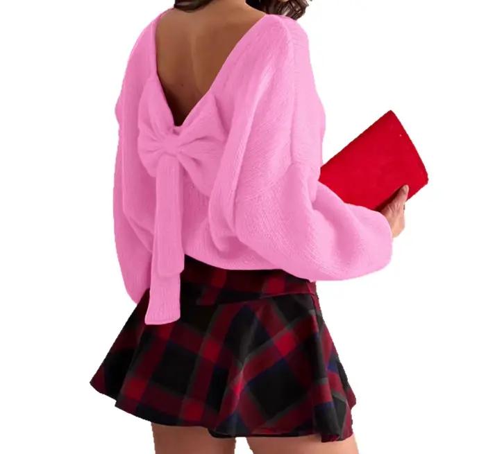 Pull ample à manches longues pour femmes
