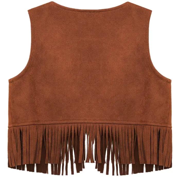 Gilet de Cowboy occidental sans manches pour bébés garçons et filles, déguisement de Cowboy d'halloween pour enfants, accessoire de photographie, gilet de scène