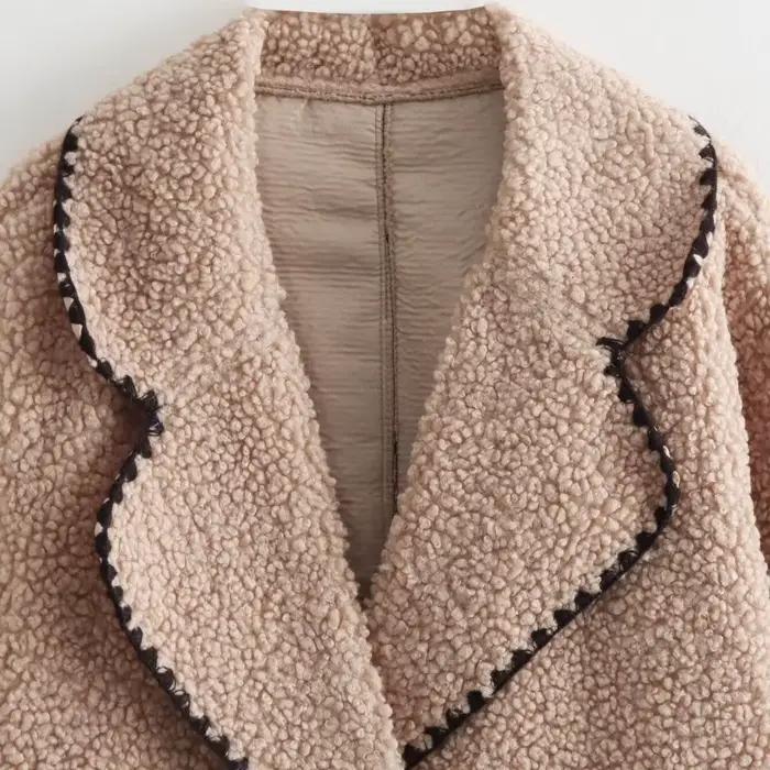 Veste Sherpa décontractée pour femmes