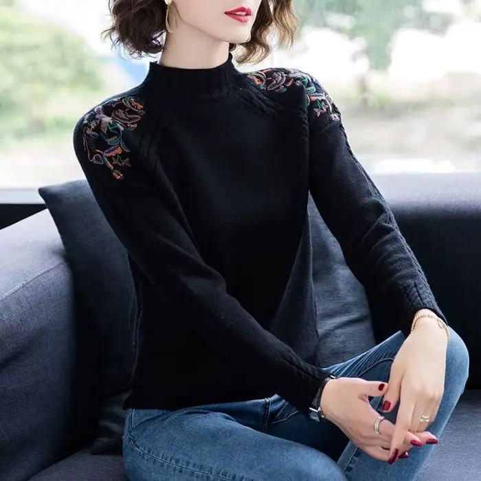 Pull Femme nouveau Vintage imprimé tricots