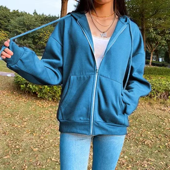 Sweat-shirt à capuche en peluche pour femmes