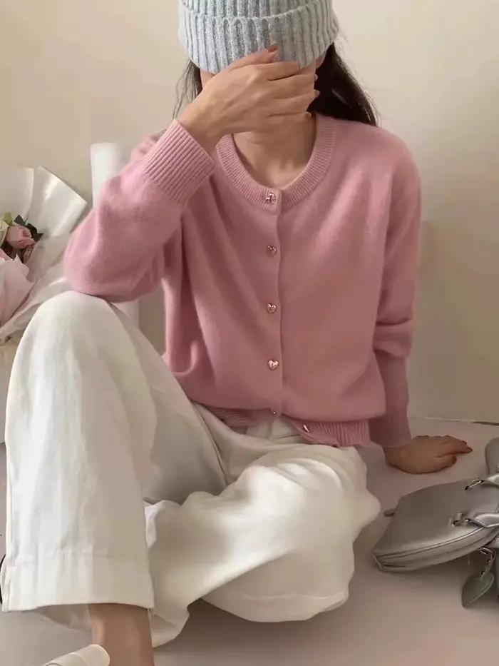 Cardigan tricoté en cachemire pour femme