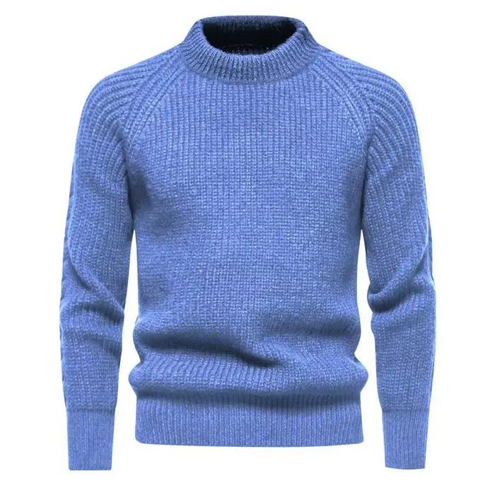 Pull d'automne à col rond pour hommes, nouveaux tricots à manches longues, coupe cintrée