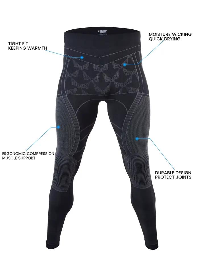 Sous-vêtements thermiques pour hommes, ensemble de survêtement longs avec couche de Base doublée en polaire, haut et bas