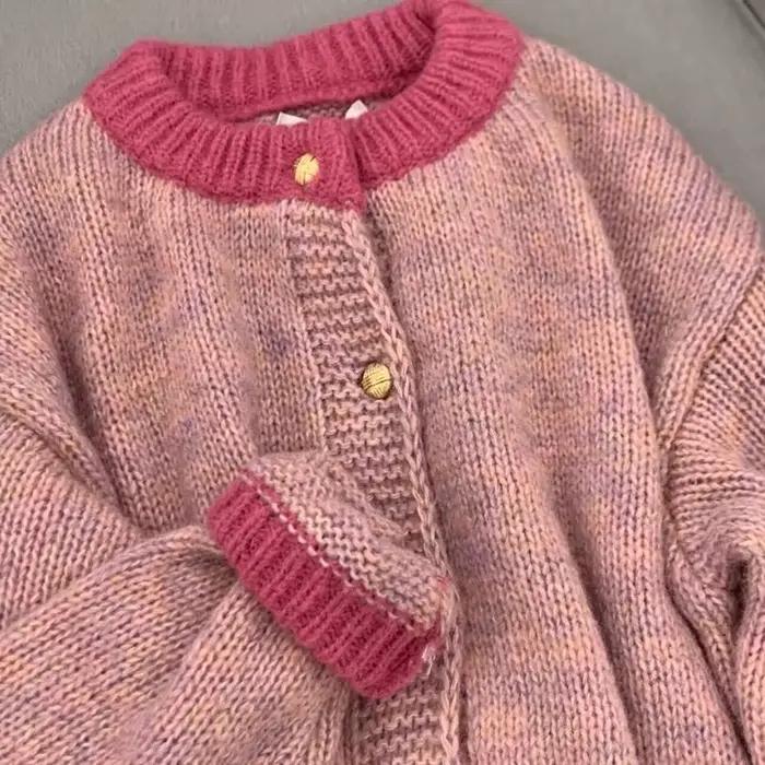Cardigan court en tricot pour femme