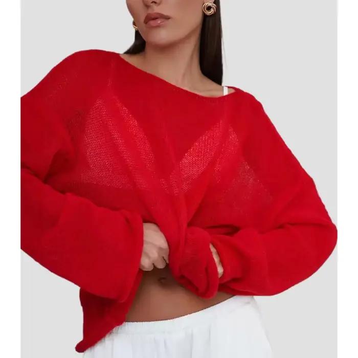 Pull ajouré pour femmes