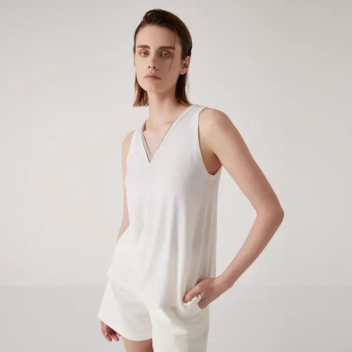 Gilet d'été en laine et soie pour femmes