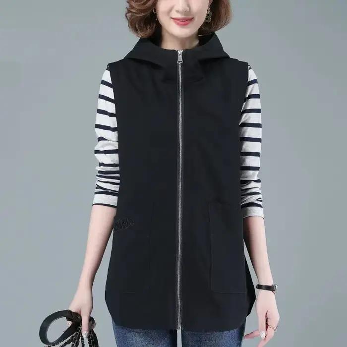 Gilet mi-long pour femme