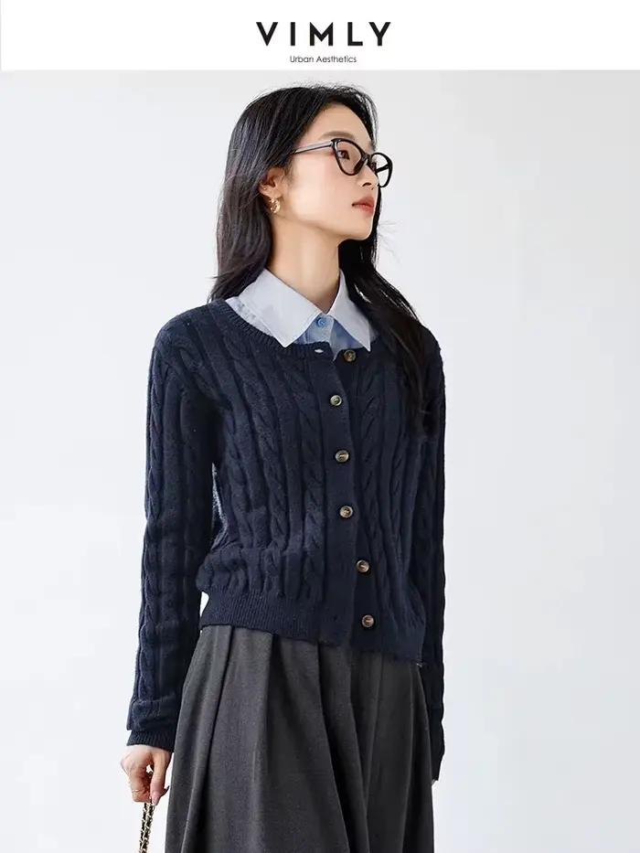 Cardigan en tricot décontracté VIMLY pour femme