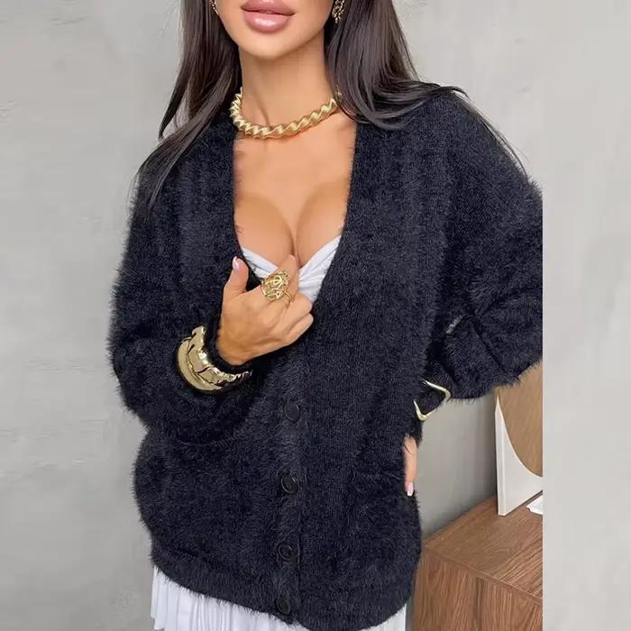 Pull en peluche femmes automne