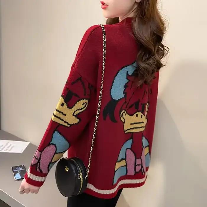 Pull Jacquard Donald Duck Disney pour femmes