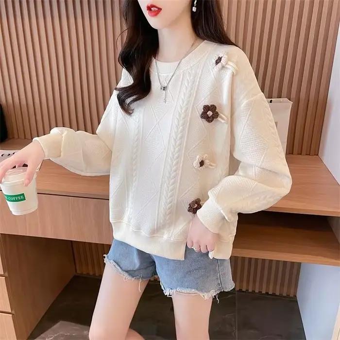 Sweat-shirt vert fendu pour femmes
