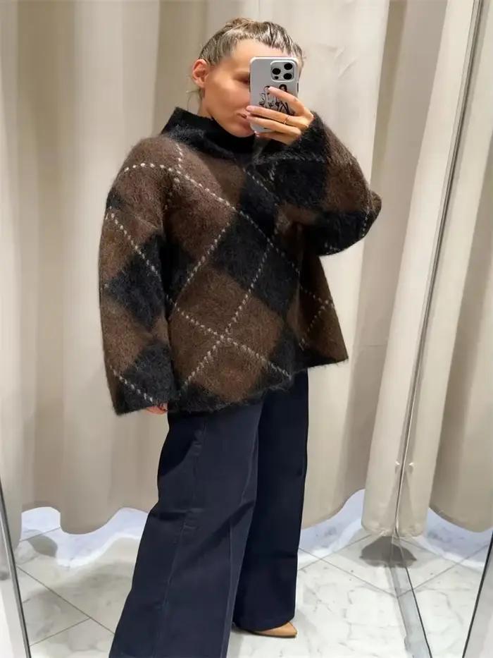 Pulls tricotés flou pour femmes
