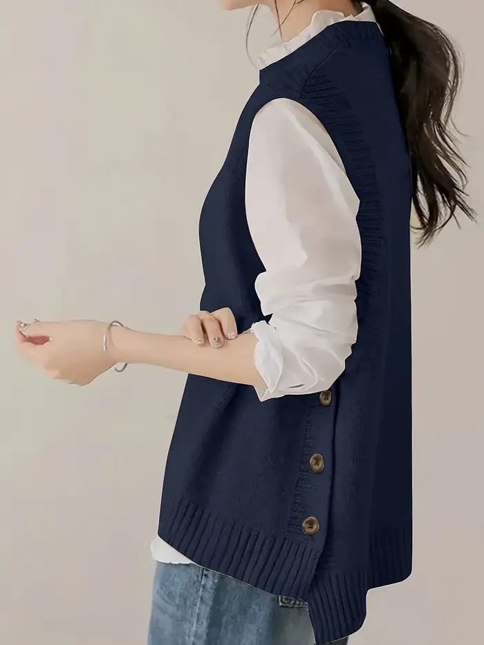 Gilet en tricot minimaliste pour femme