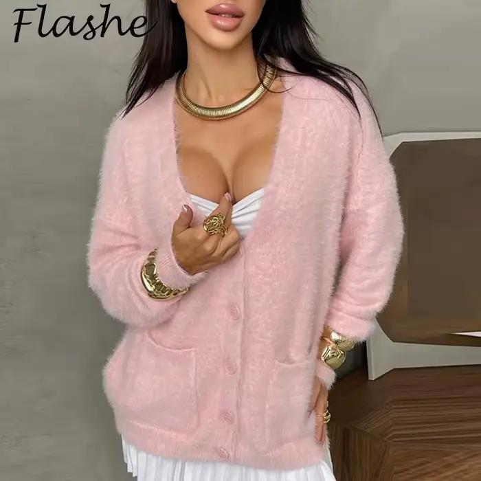 Pull en peluche femmes automne