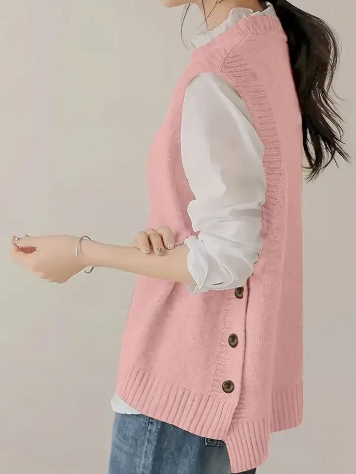 Gilet en tricot minimaliste pour femme