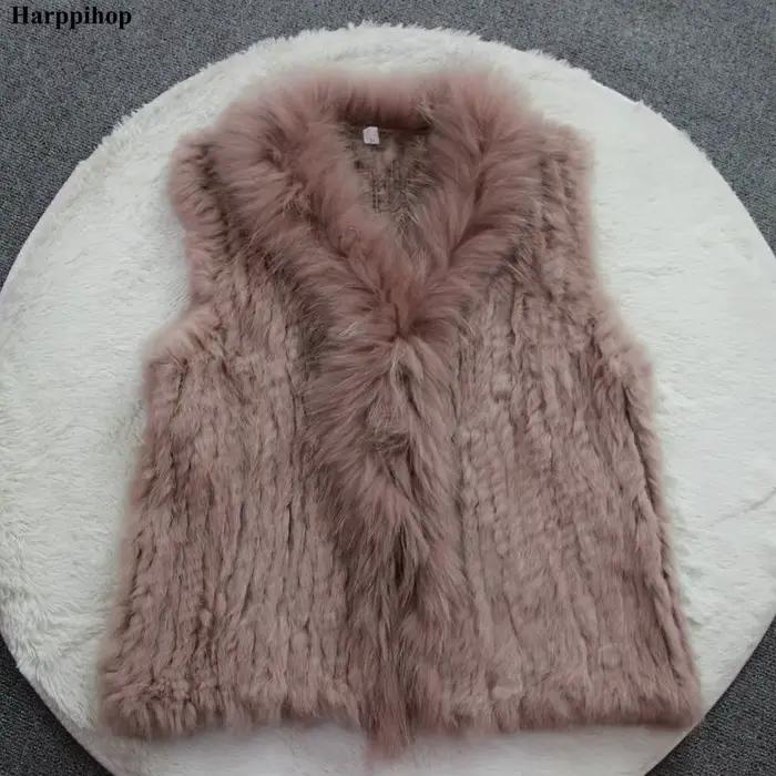 Gilet en Fourrure de Lapin group Naturelle pour Femme