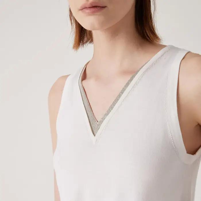 Gilet d'été en laine et soie pour femmes