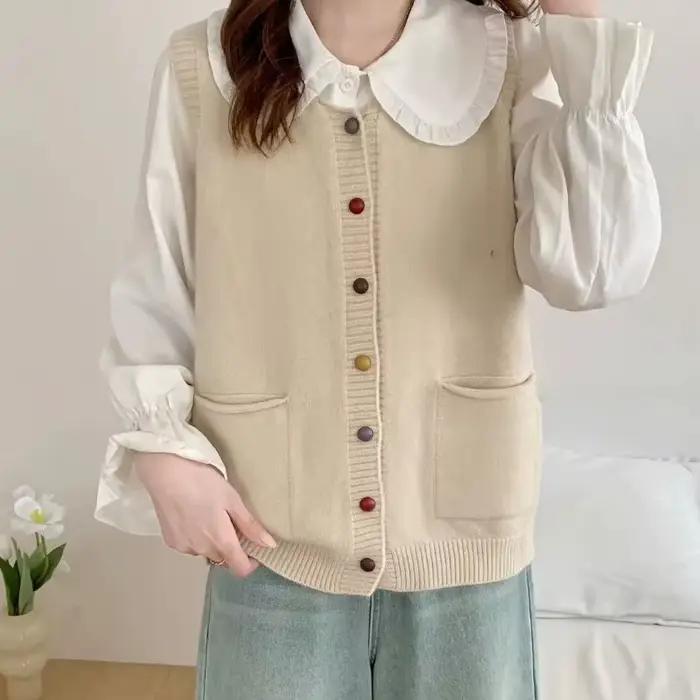 Gilet Cardigan tricoté pour femmes