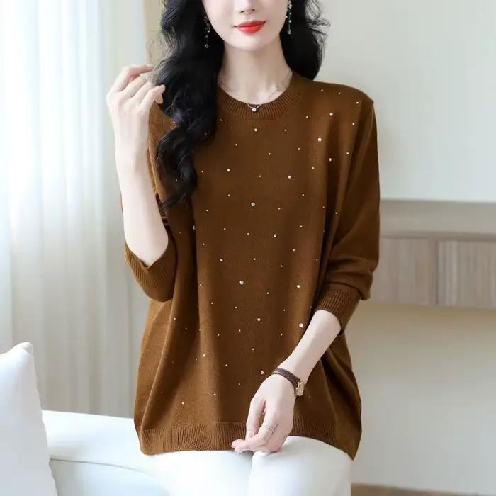 Pull à col rond pour femmes