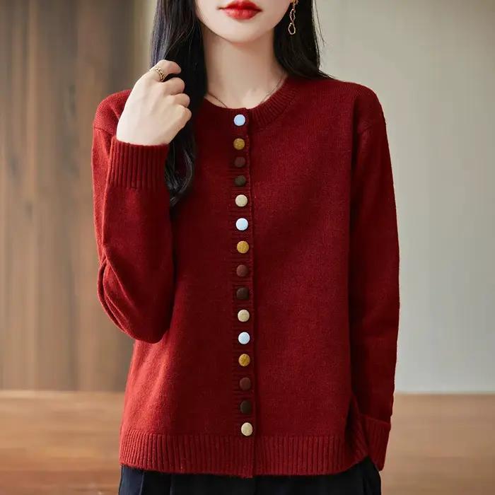 Veste Cardigan à col rond pour femmes