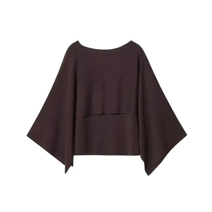 Haut élégant en tricot superposé pour femme