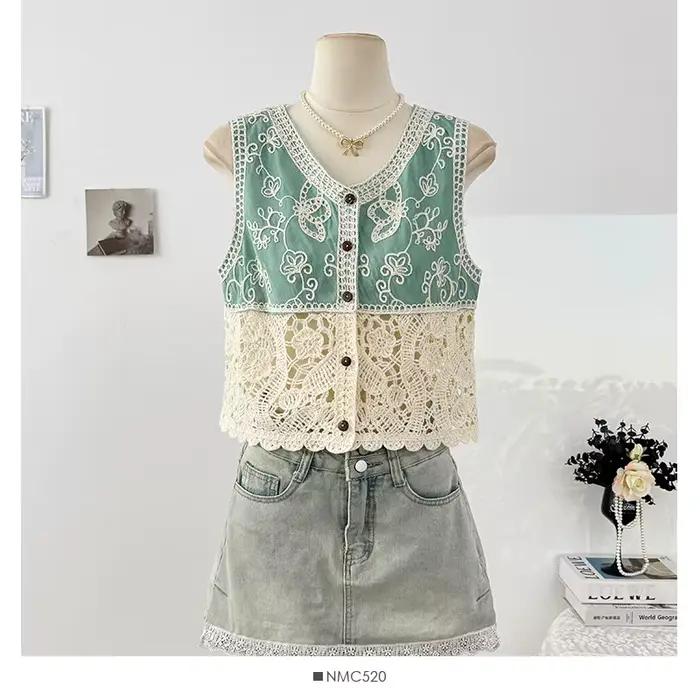 Gilet brodé pour femme
