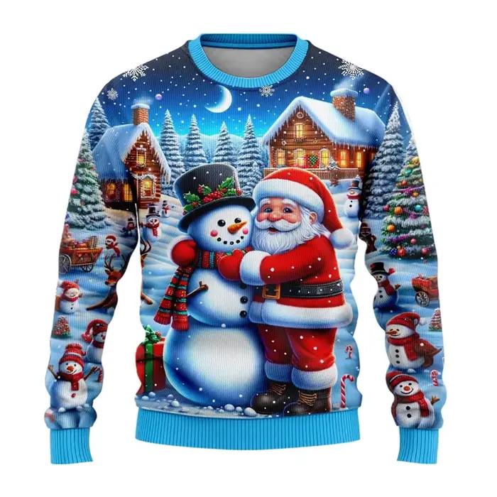 Hommes femmes sweat-shirt de noël 3D bonhomme de neige