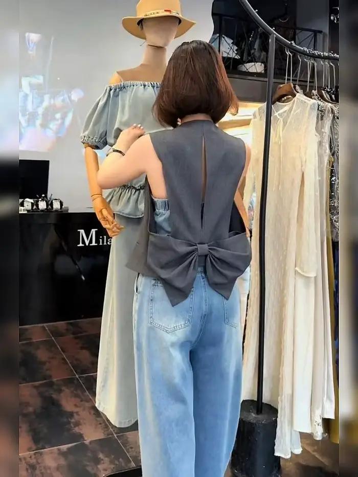 Vestes amples sans manches pour femmes
