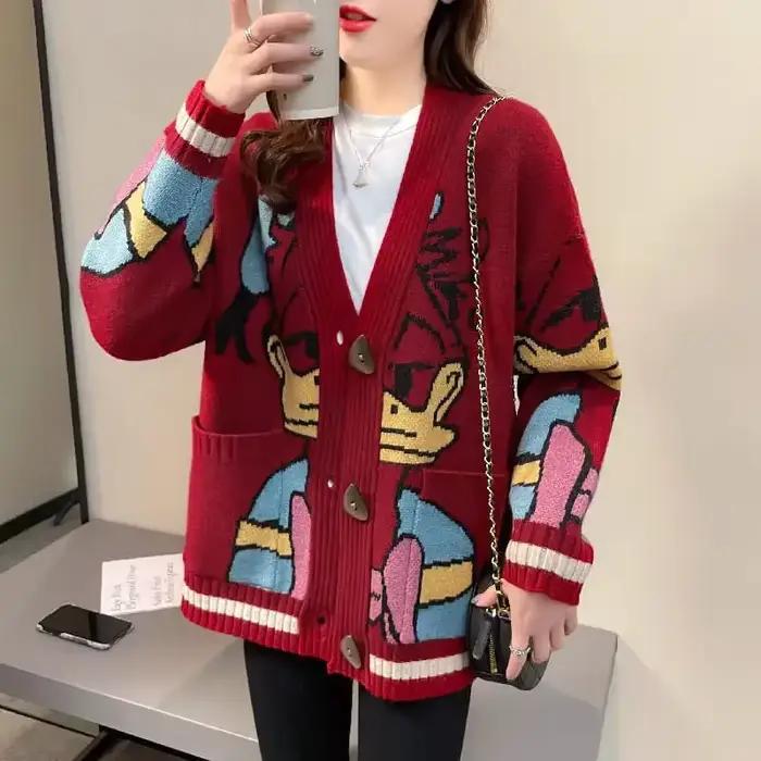 Pull Jacquard Donald Duck Disney pour femmes