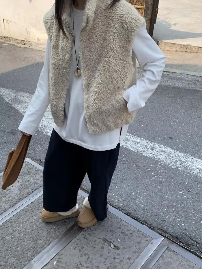 Gilet d'agneau polyvalent haut de gamme