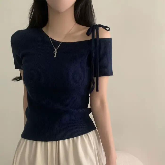 Vêtements pour femmes, pulls à col incliné