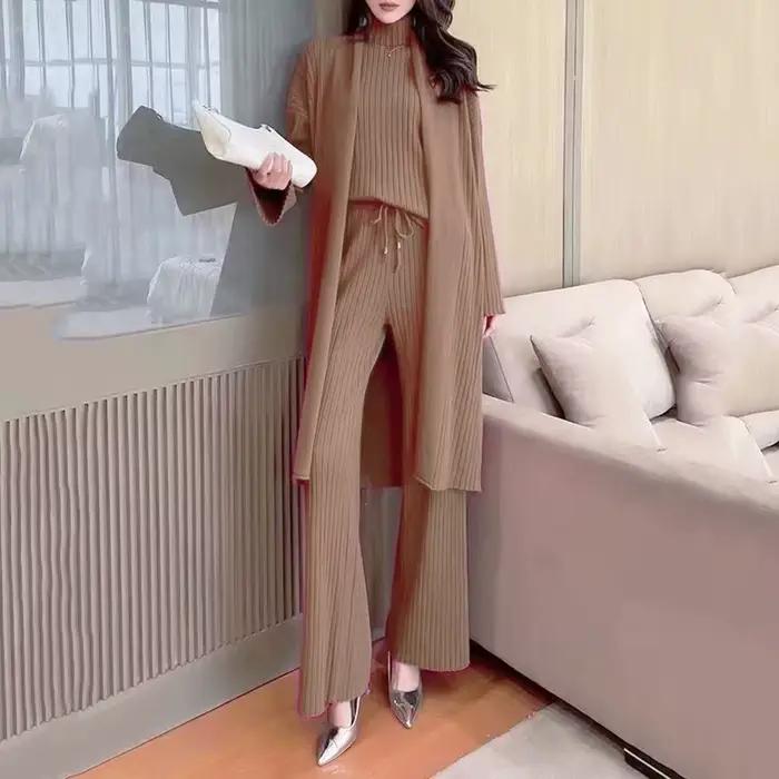 Ensemble trois pièces Cardigan pour femmes