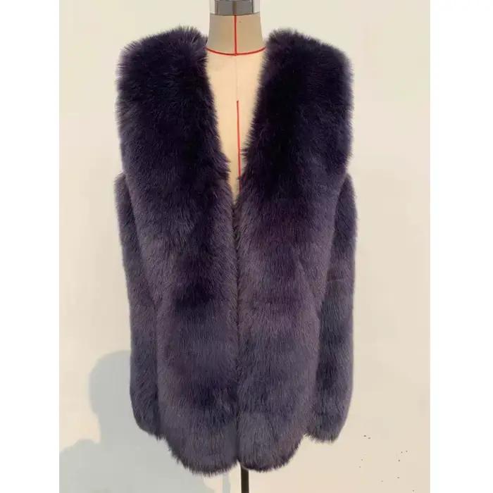 Gilet en fausse fourrure pour femme