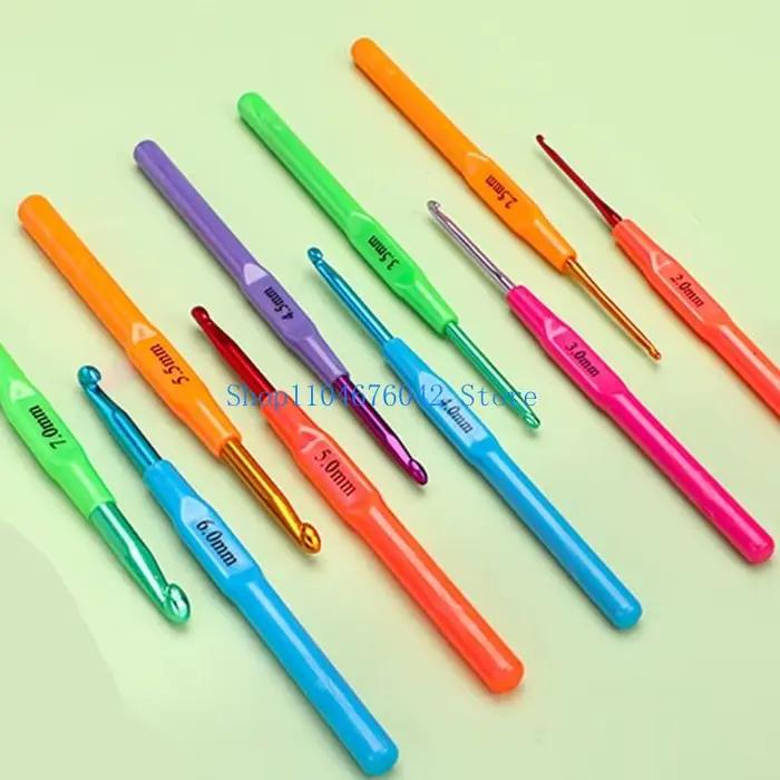 Ensemble de 10 crochets en plastique pour tricots pulls écharpes et accessoires création textile