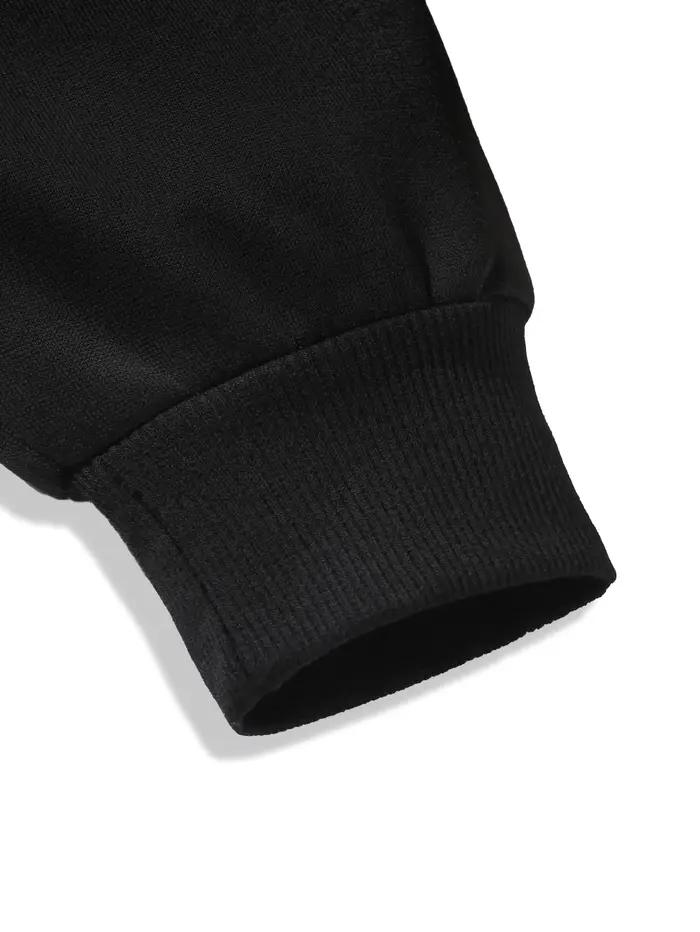 Sweat-shirt décontracté à manches longues et col rond pour femme