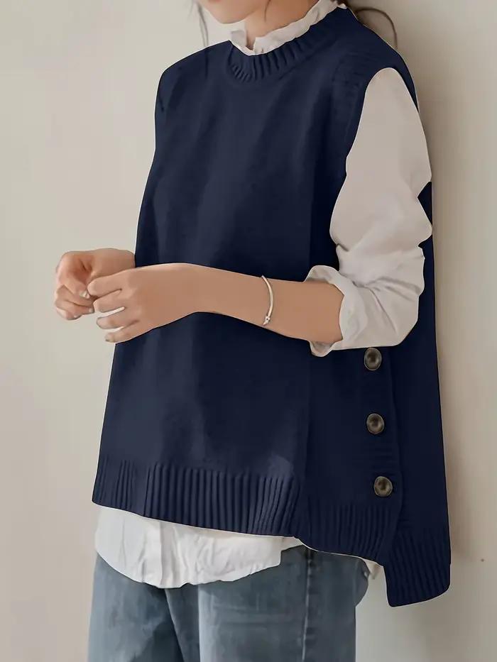Gilet en tricot minimaliste pour femme