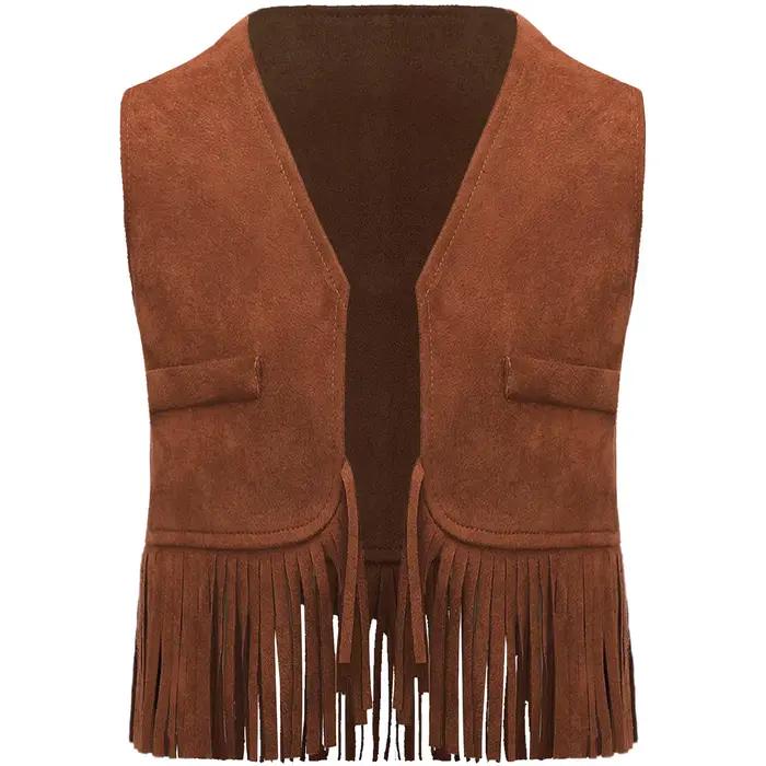 Gilet de Cowboy occidental sans manches pour bébés garçons et filles, déguisement de Cowboy d'halloween pour enfants, accessoire de photographie, gilet de scène