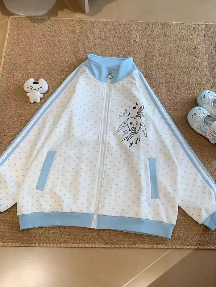 Sweatshirts rayés Kawaii doux pour femmes