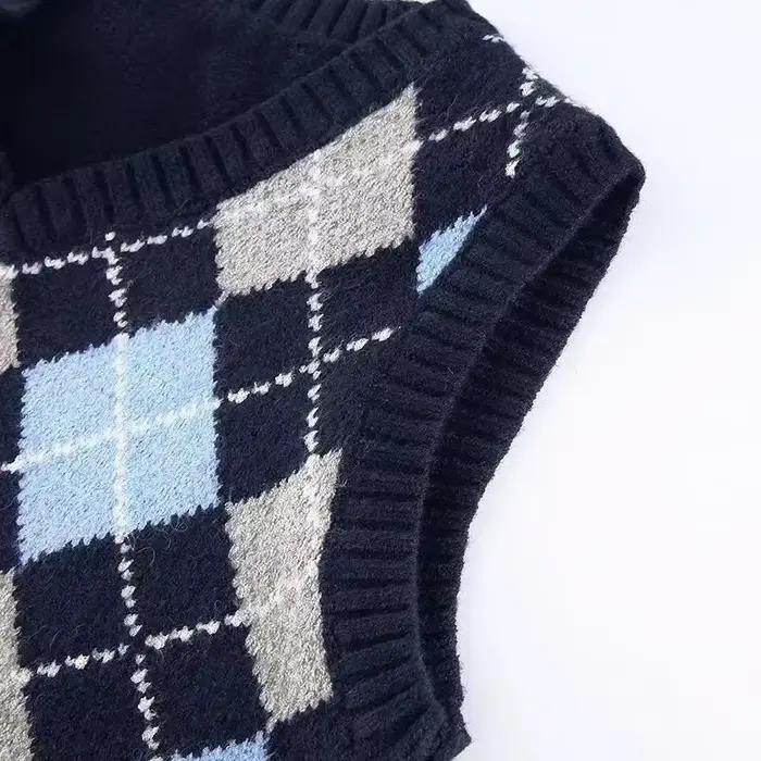 Gilet court en tricot pour femme